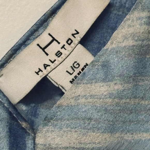 Halston Heritage Abstract Brushstroke Slip Dress Size L - Picture 4 of 8